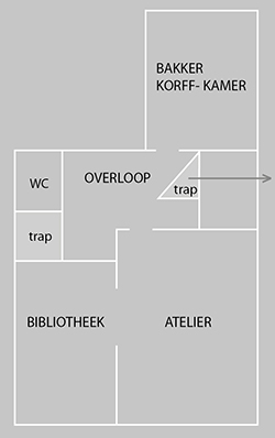 Plattegrond eerste verdieping